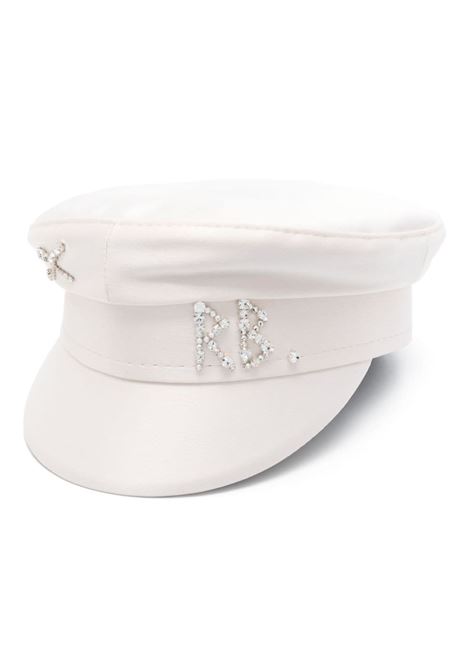 Cappello baker boy con logo in beige di Ruslan Baginskiy - donna